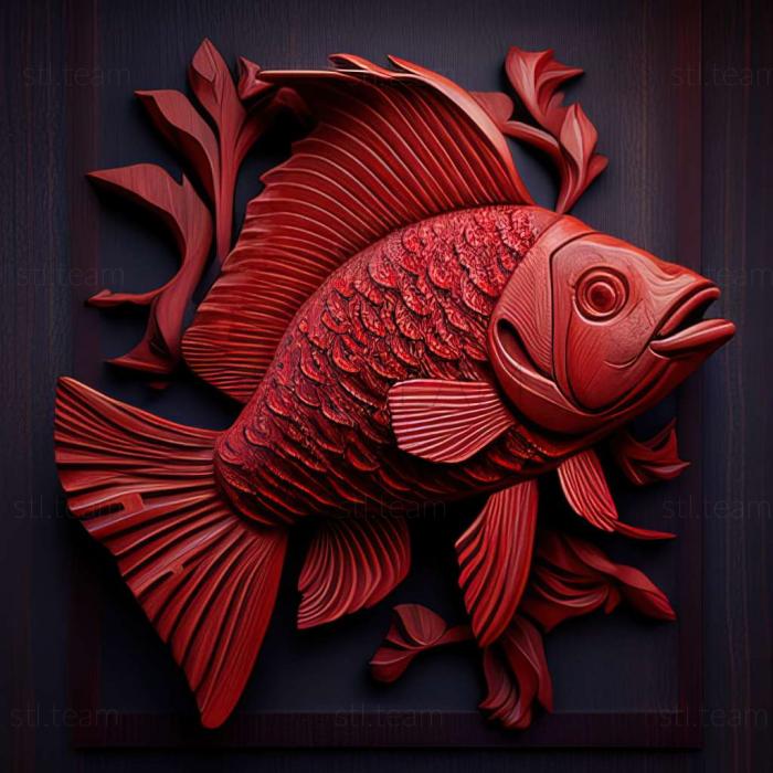 Red paku fish